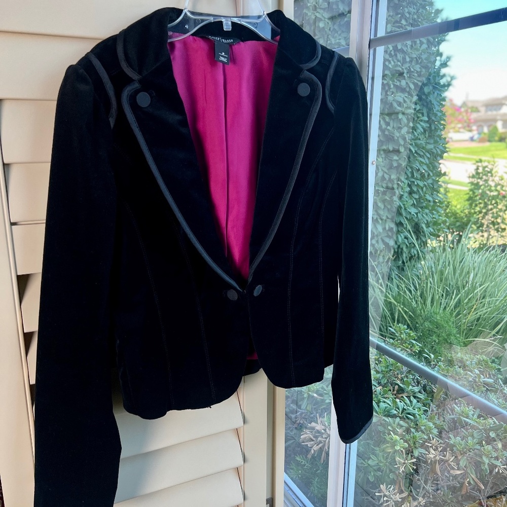 WHBM Velvet Blazer